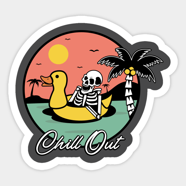 Chill Out Sticker by NobleTeeShop